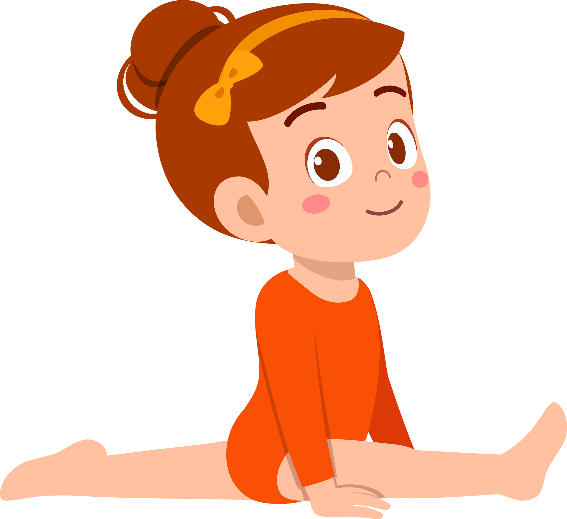 little gymnast kid exercise floor